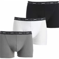Pack de 3 Boxers Coton Stretch - Ceinture Siglée Noir / Gris / Blanc en tissu