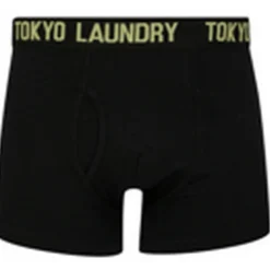 Pack de 2 boxers en coton jaune noir