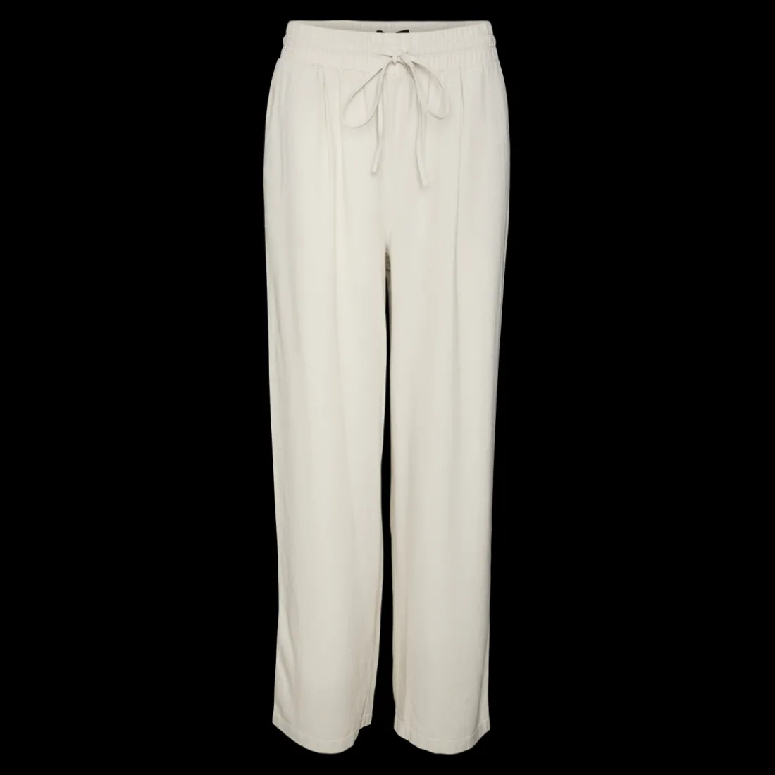 Pantalon à jambe large taille moyenne gris en viscose Pey