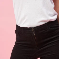 Pantalon 5 poches femme - Noir en coton
