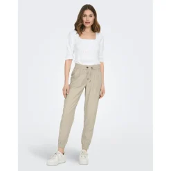 Pantalon beige en viscose