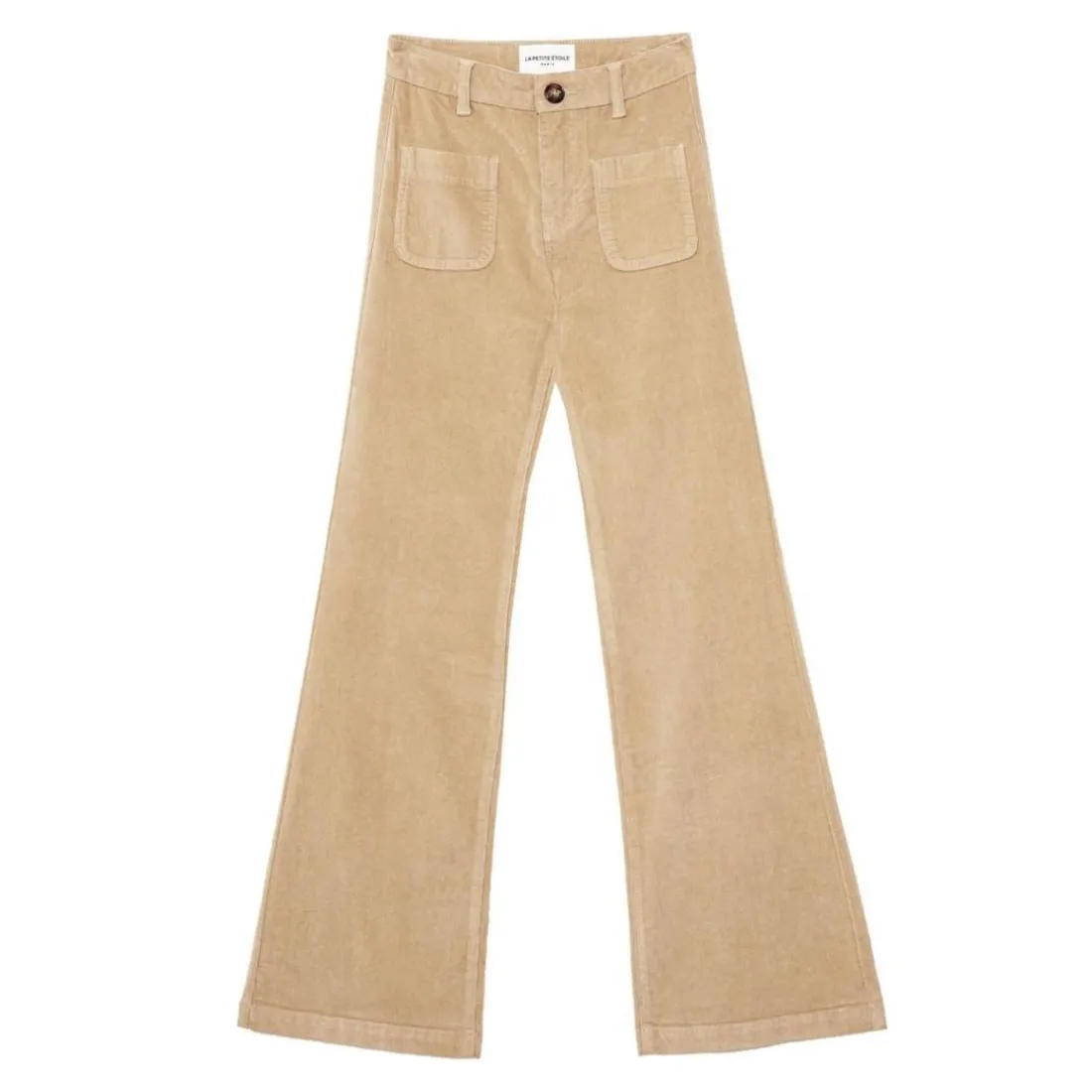 Pantalon beige SONNY VELOURS en coton