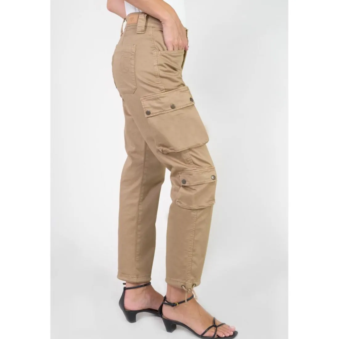 Pantalon cargo JOW beige en coton Pia