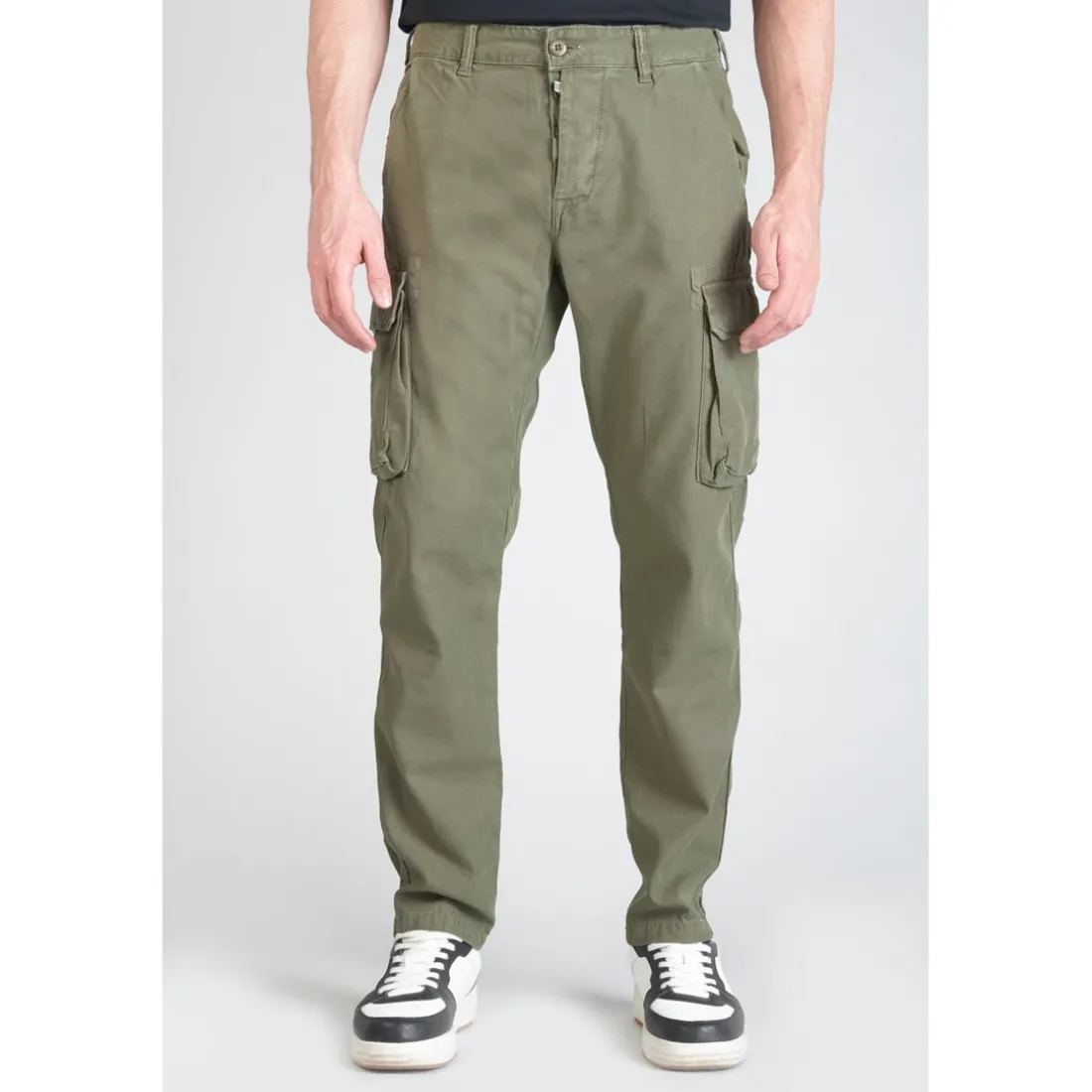 Pantalon cargo pour homme Sami vert en coton
