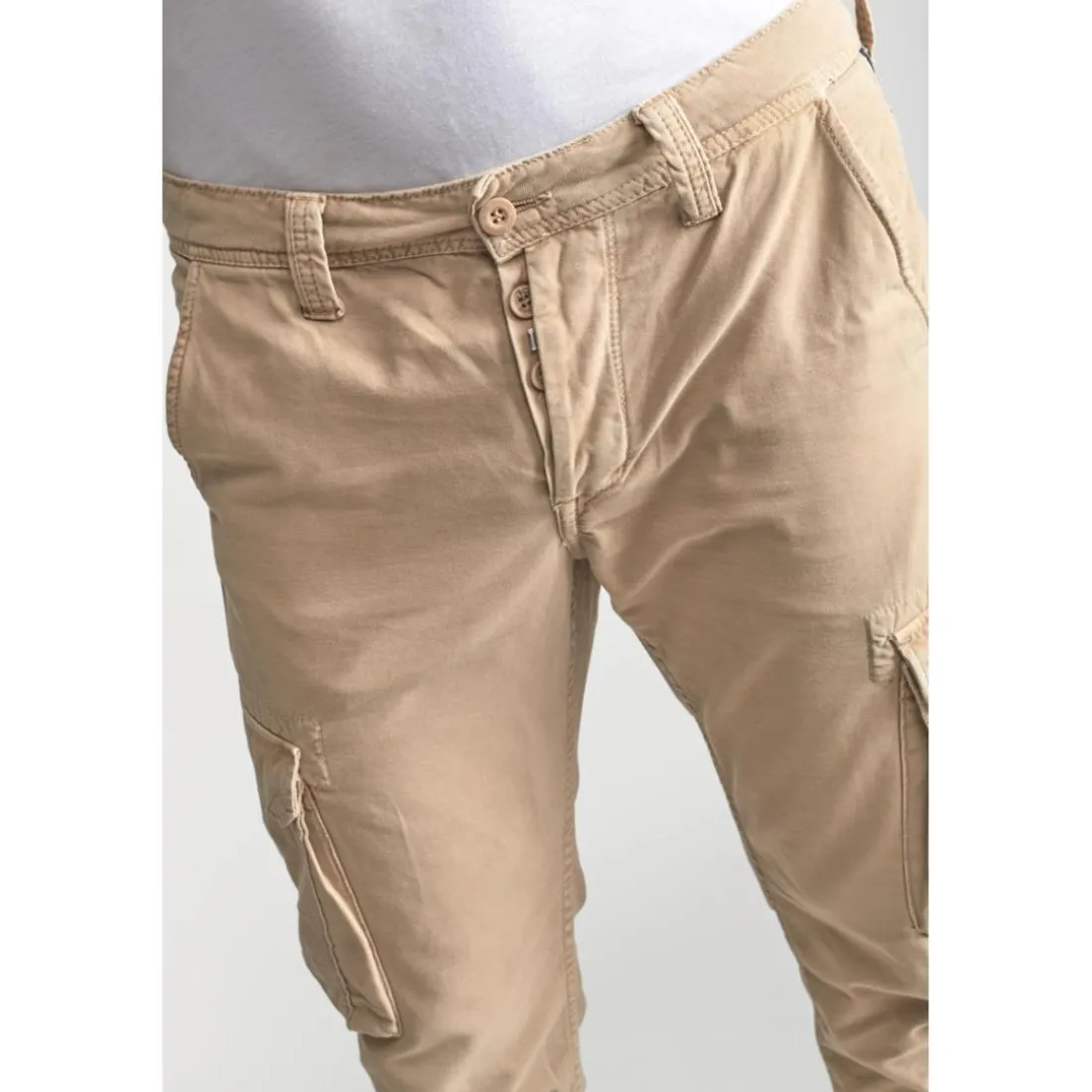 Pantalon cargo SAMI beige Tate en coton