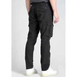 Pantalon cargo SAMI noir en coton