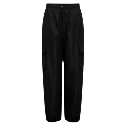 Pantalon cargo Taille élastiquée noir en coton