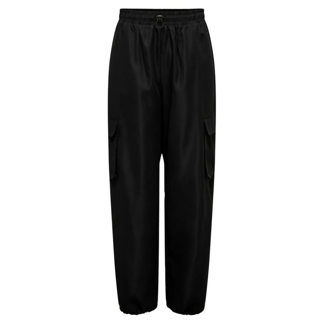 Pantalon cargo Taille élastiquée noir en coton