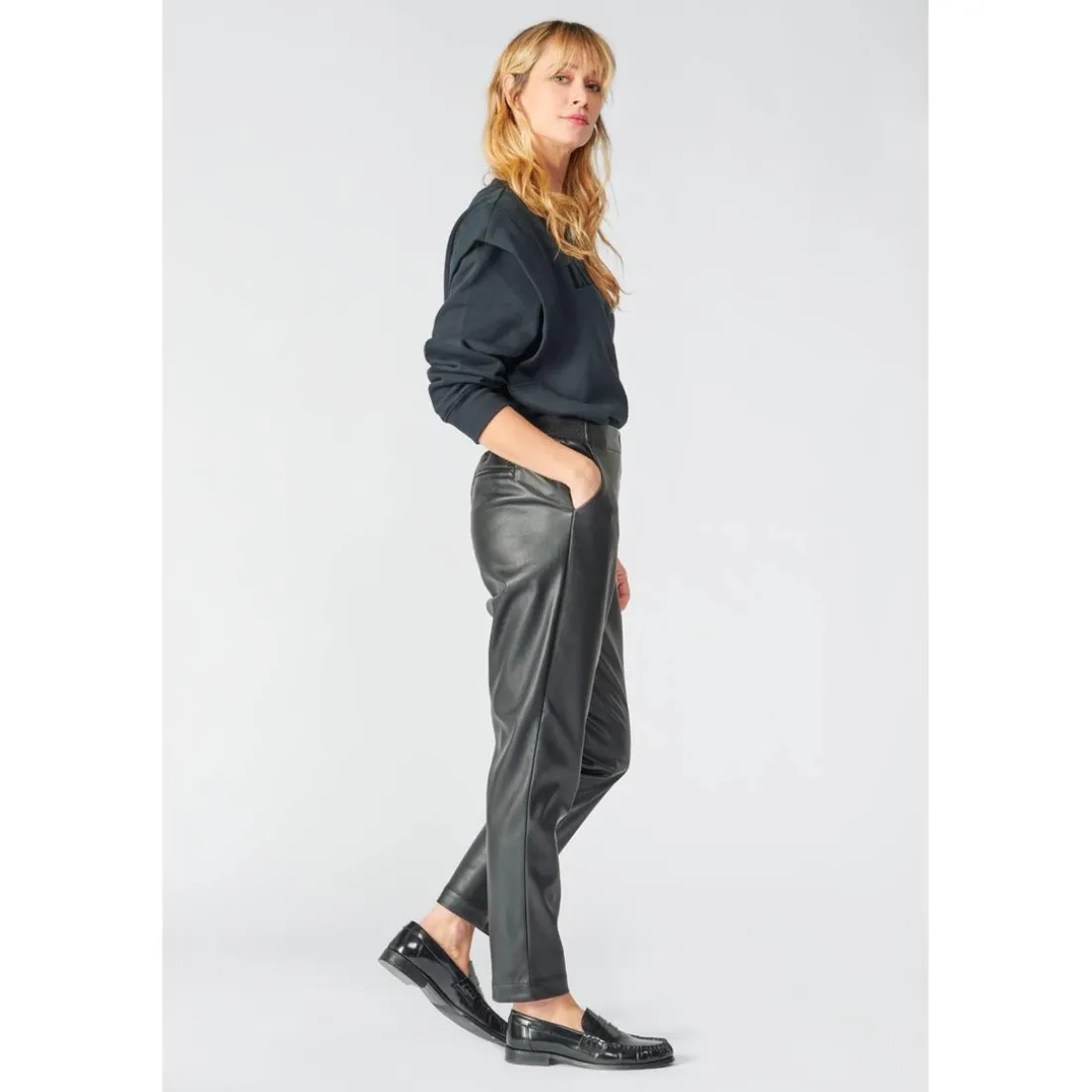 Pantalon carotte MINETA noir