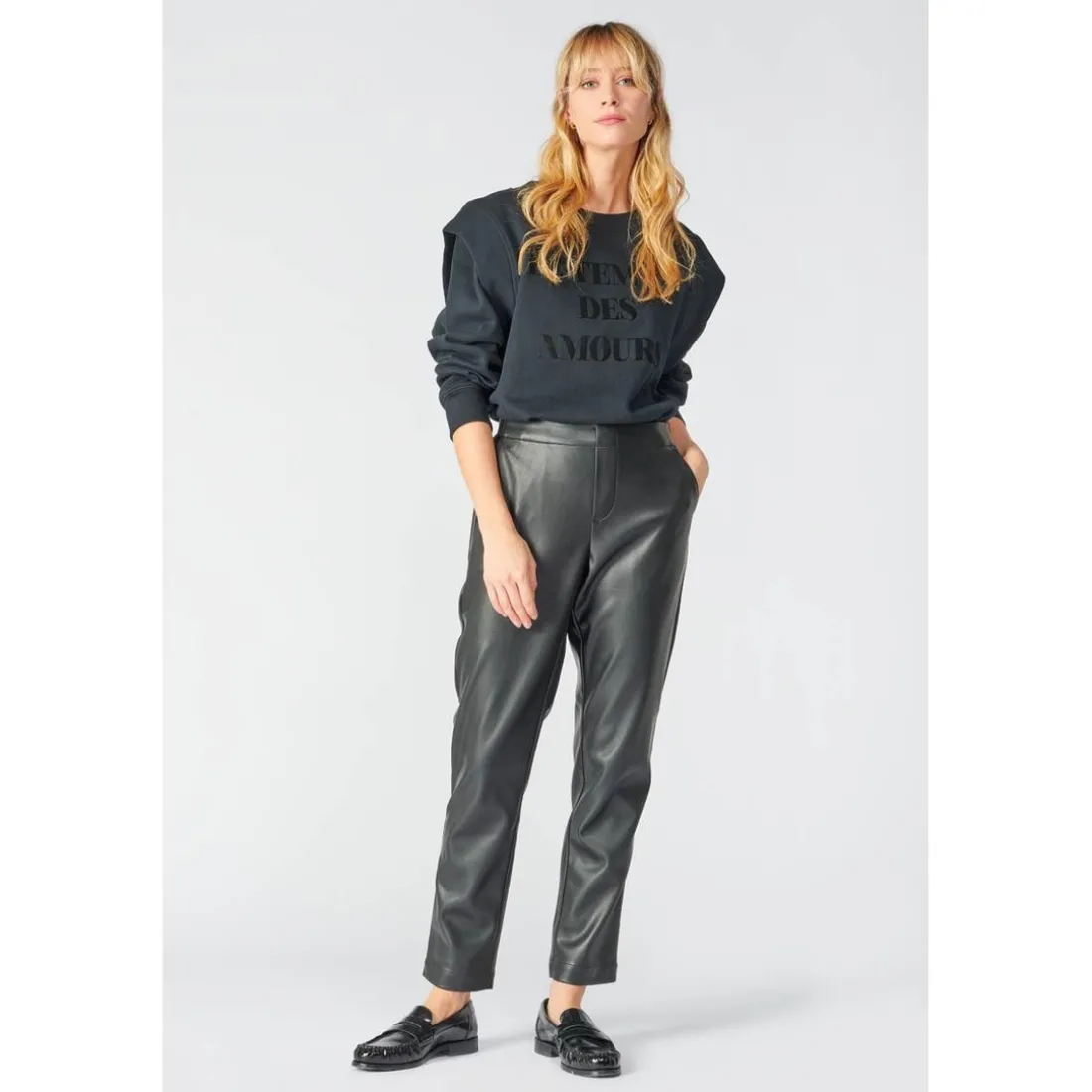 Pantalon carotte MINETA noir