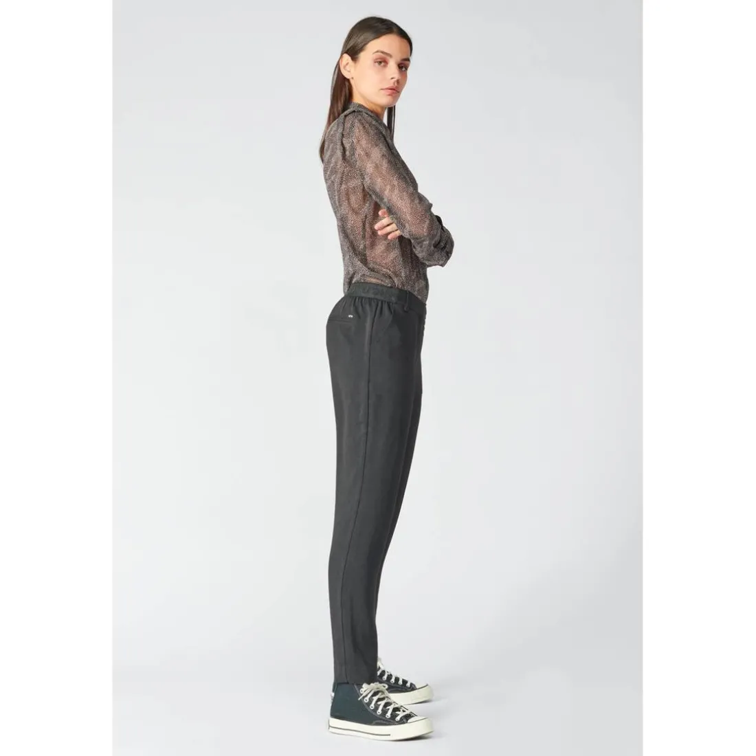 Pantalon carotte ZEFIRA noir
