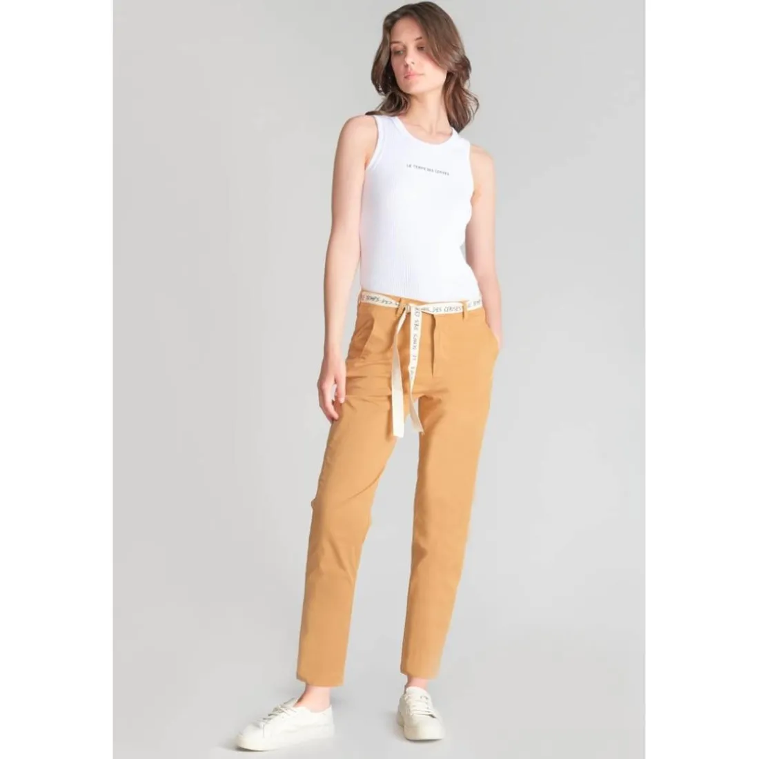 Pantalon chino ARLO camel Vox en coton