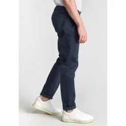 Pantalon chino CESAR bleu marine en coton