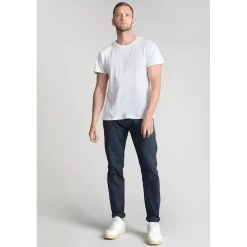 Pantalon chino CESAR bleu marine en coton
