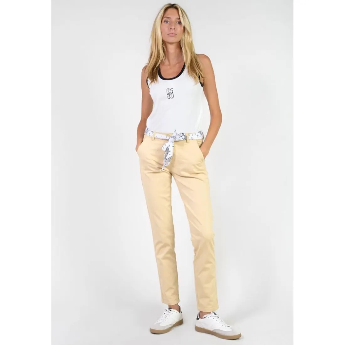 Pantalon chino DYLI 7 beige Cleo