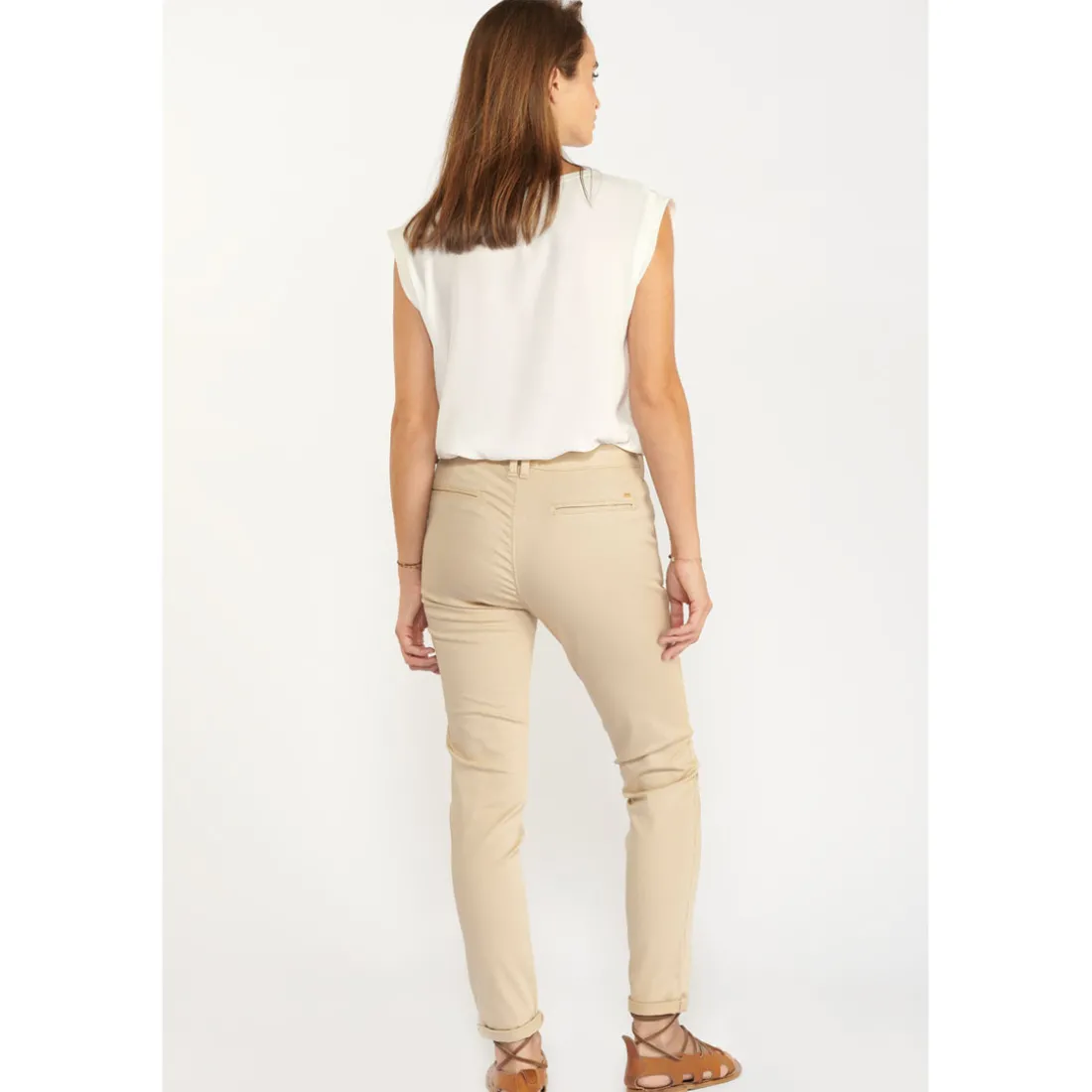 Pantalon chino DYLI blanc Iris