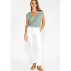 Pantalon chino DYLI blanc Ruby