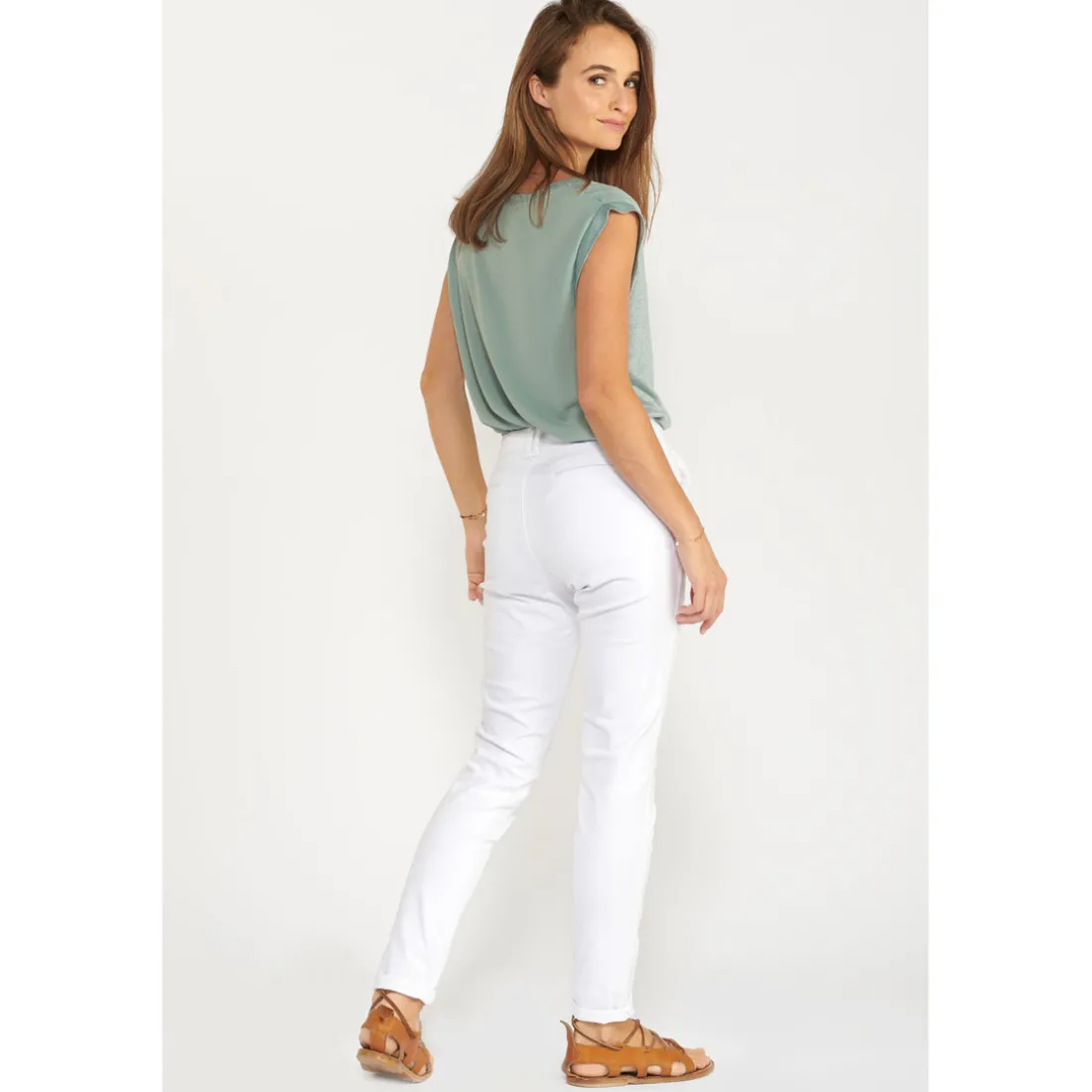 Pantalon chino DYLI blanc Ruby