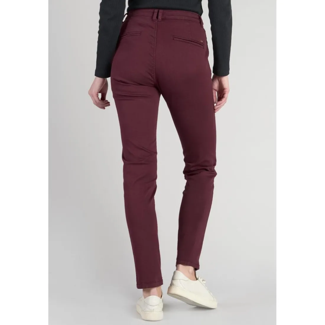 Pantalon chino Dyli4 lie de vin rouge