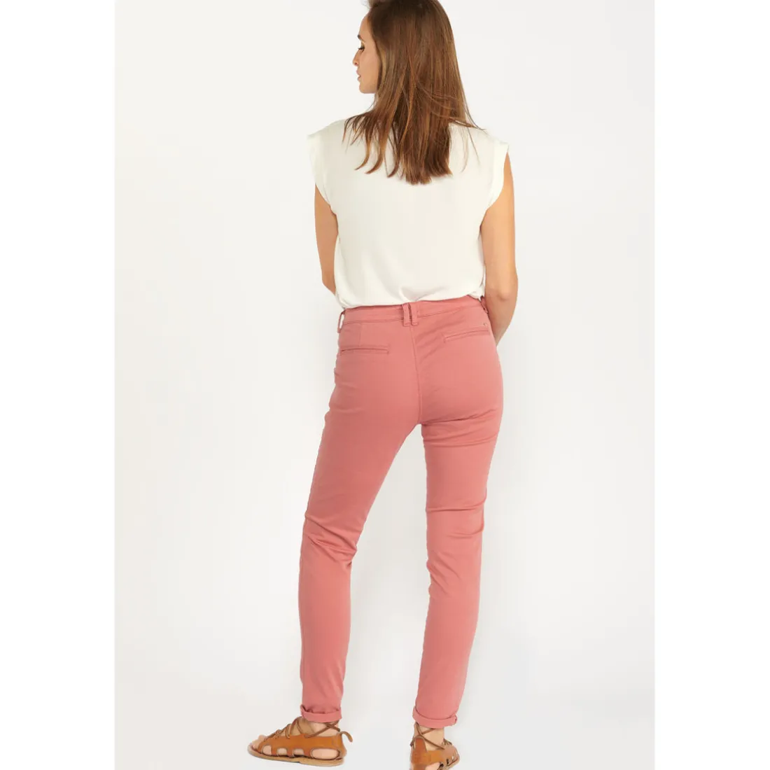 Pantalon chino DYLI rose