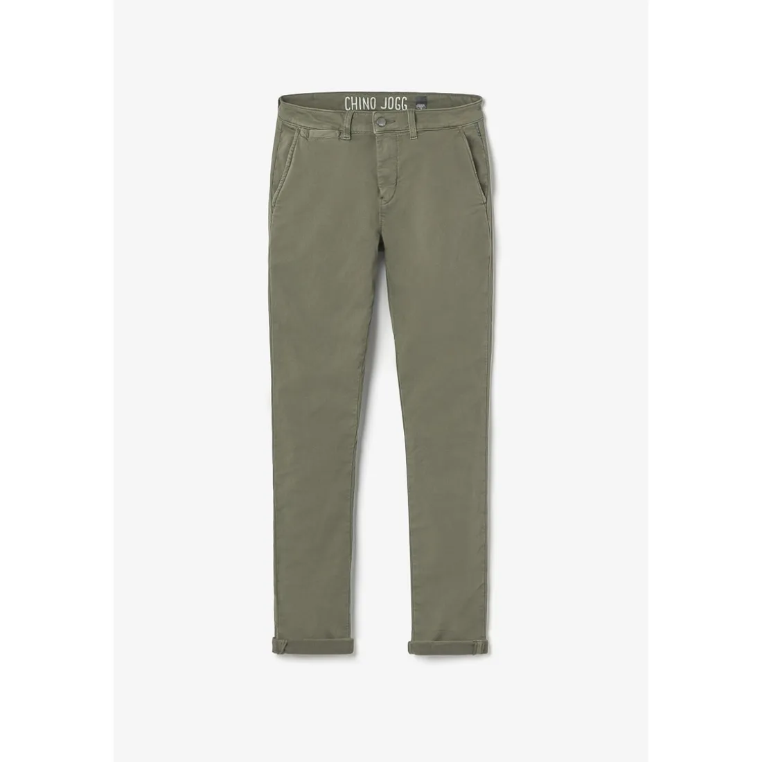 Pantalon chino JOGG vert en coton
