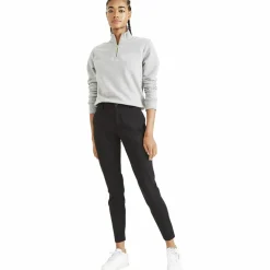 Pantalon chino skinny noir en coton