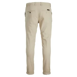 Pantalon chino Slim Fit Gris beige en coton Quinn