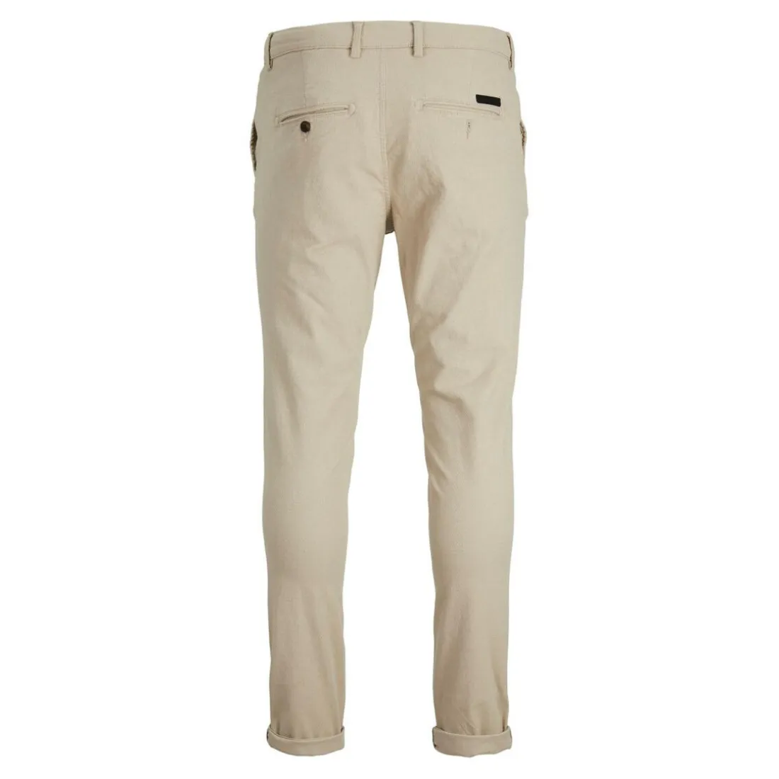 Pantalon chino Slim Fit Gris beige en coton Quinn