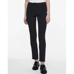 Pantalon chino slim noir en viscose