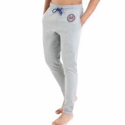 Pantalon de pyjama homme Molletonné gris en coton