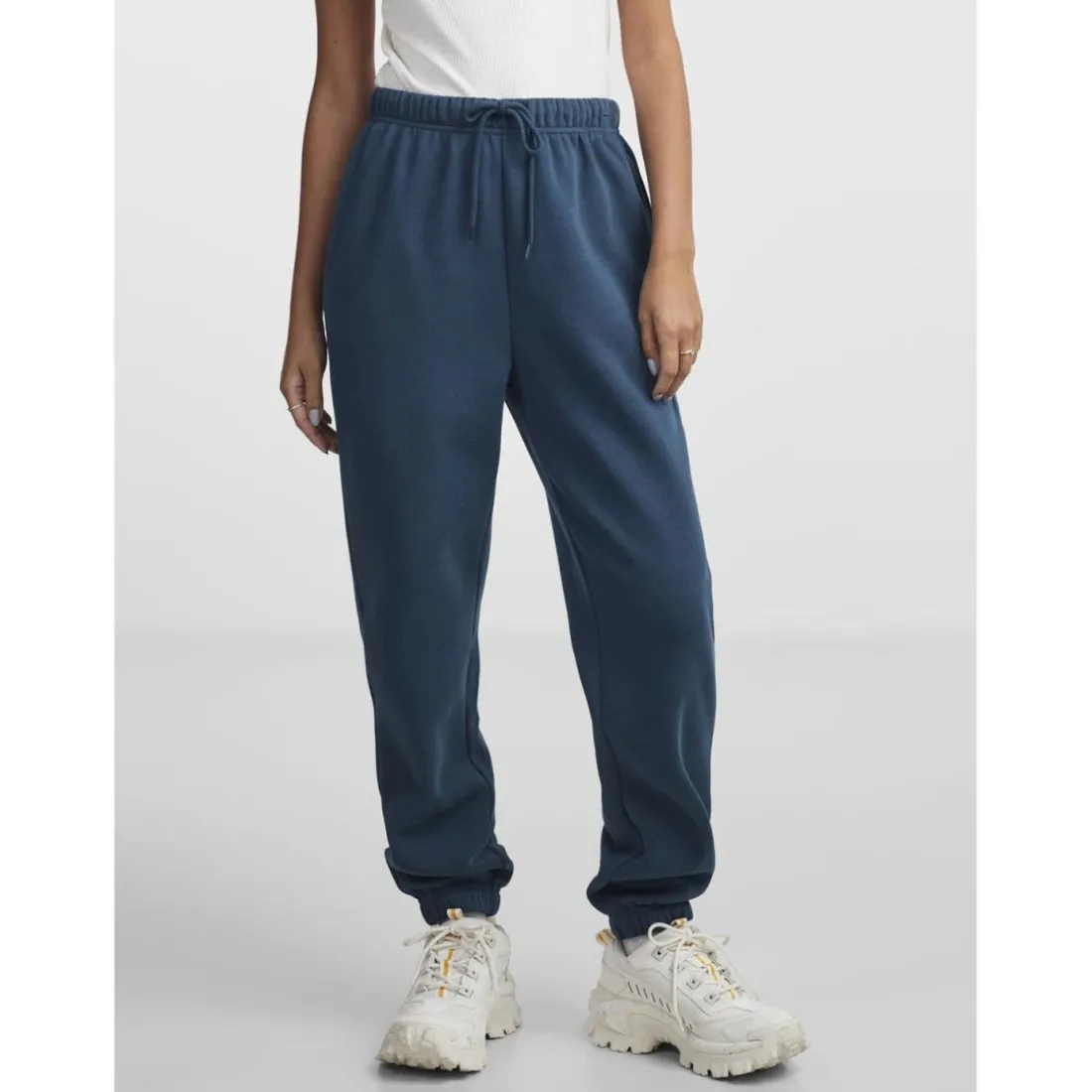 Pantalon de survêtement bleu en coton Maia