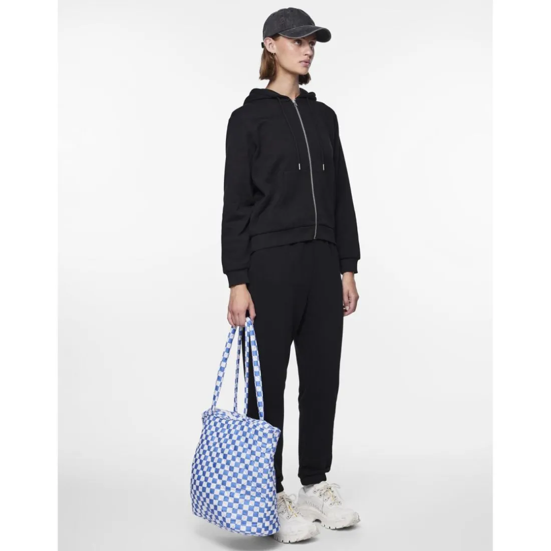 Pantalon de survêtement noir en coton