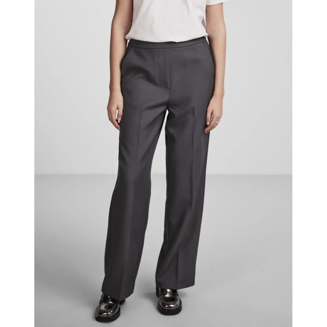 Pantalon de tailleur gris Lina