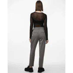 Pantalon de tailleur large gris Cate