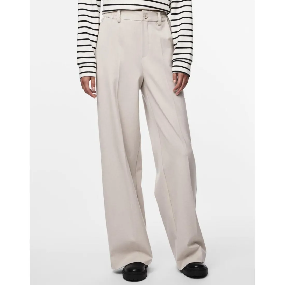 Pantalon de tailleur large gris Yule