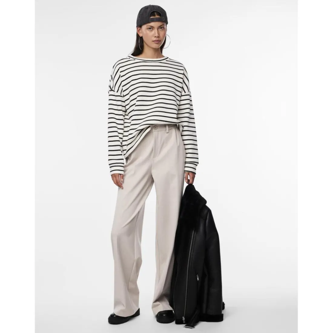 Pantalon de tailleur large gris Yule