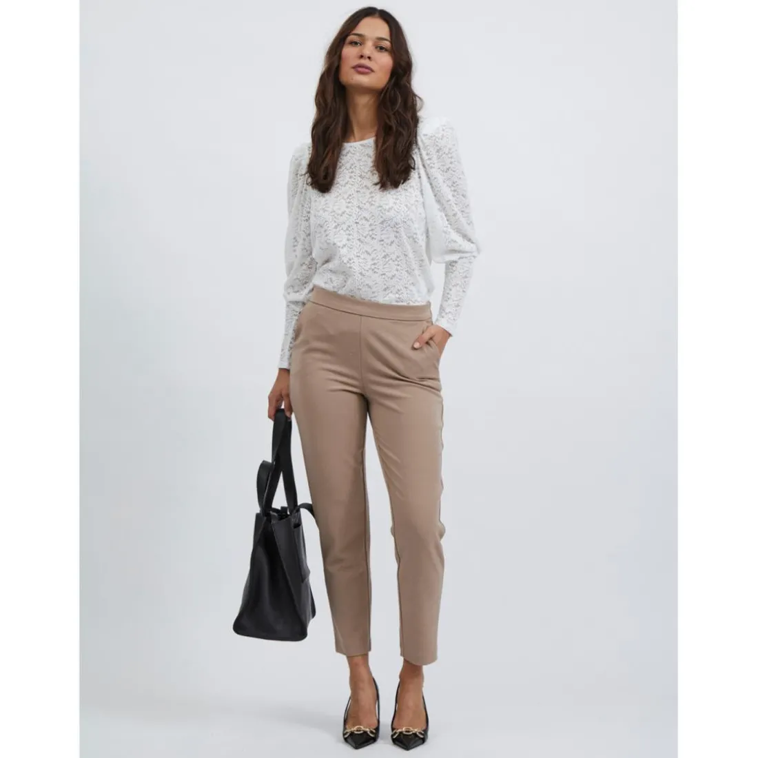Pantalon de tailleur marron Page
