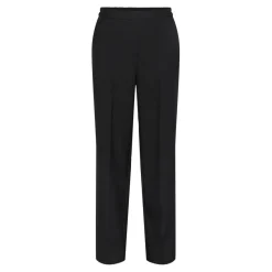 Pantalon de tailleur noir en coton Ana