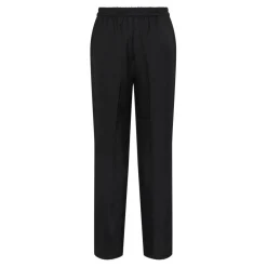 Pantalon de tailleur noir en coton Ana