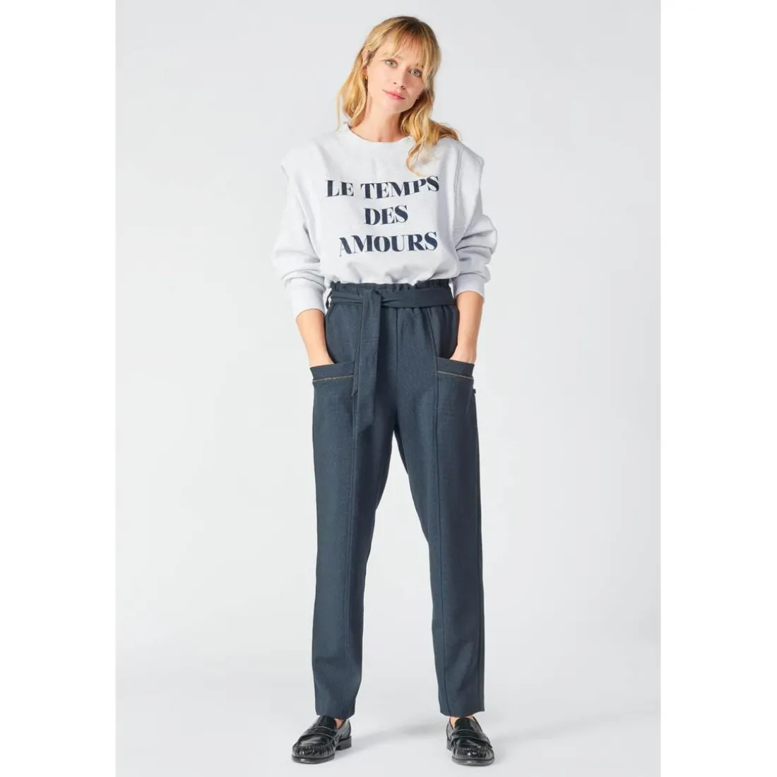 Pantalon droit BEVERLY bleu