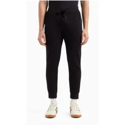 Pantalon droit en coton noir