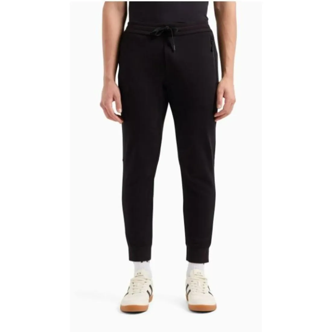 Pantalon droit en coton noir