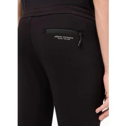 Pantalon droit en coton noir