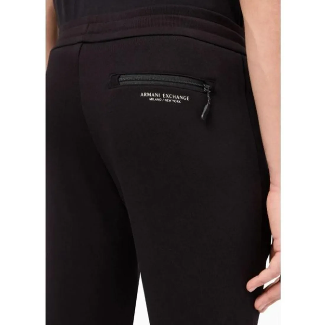 Pantalon droit en coton noir