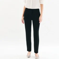 Pantalon droit femme noir