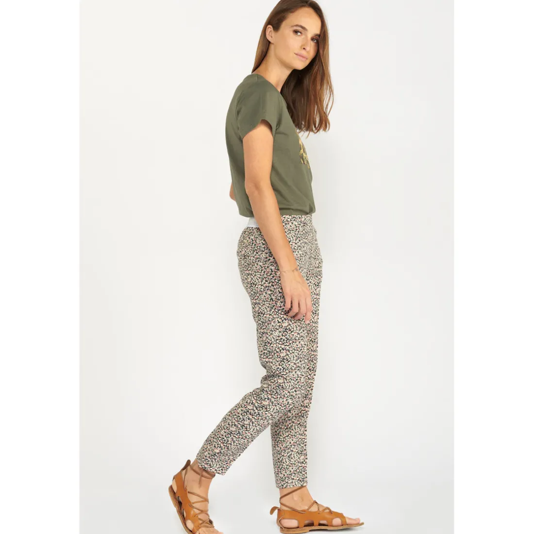 Pantalon droit RANCHY marron