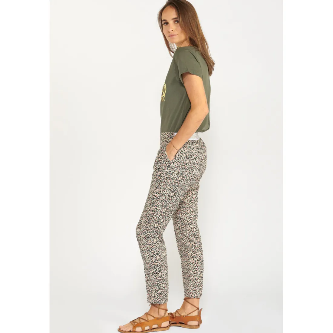 Pantalon droit RANCHY marron