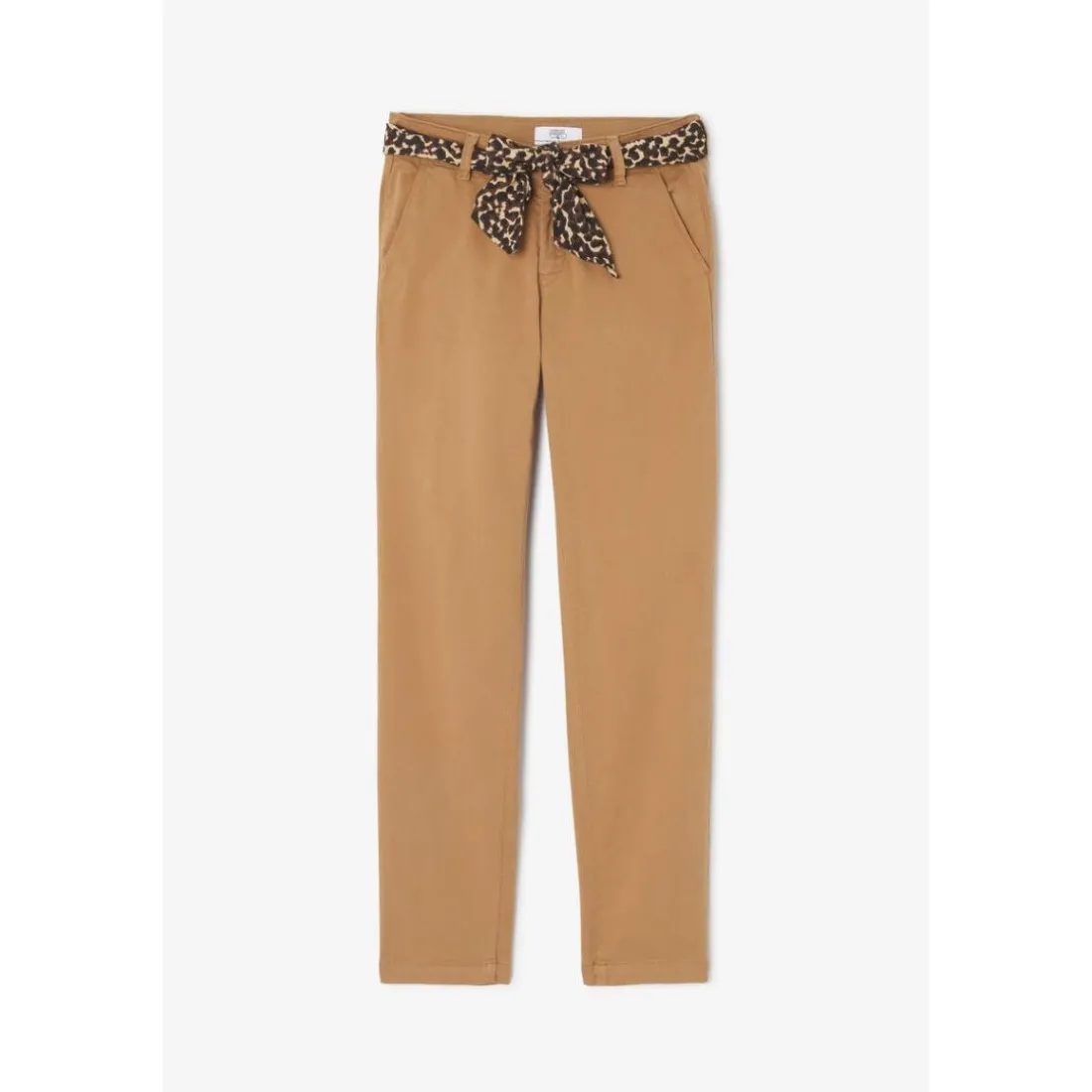 Pantalon droite KRISTIN marron en coton Hana