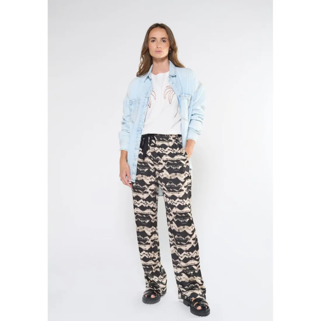 Pantalon droite LOMY noir Mina