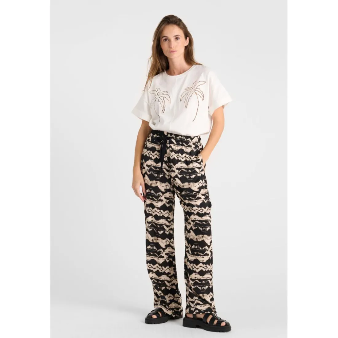 Pantalon droite LOMY noir Mina